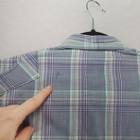 sz S G-Star Raw Viktor Chambray Plaid Men's Button Down Shirt - Picture 7 of 14